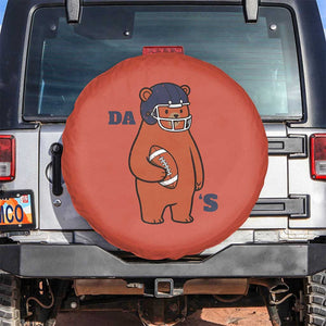 Cute Bear Holding Rugby Sport Fans Graphic Spare Tire Cover TS02 No hole Orange Print Your Wear