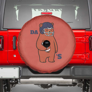 Cute Bear Holding Rugby Sport Fans Graphic Spare Tire Cover TS02 Orange Print Your Wear