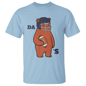 Cute Bear Holding Rugby Sport Fans Graphic T Shirt TS02 Light Blue Print Your Wear