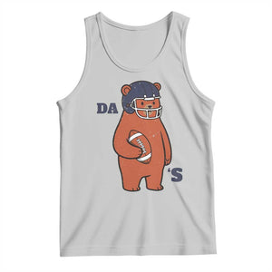Cute Bear Holding Rugby Sport Fans Graphic Tank Top TS02 Ash Print Your Wear