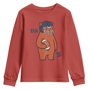 Cute Bear Holding Rugby Sport Fans Graphic Youth Sweatshirt TS02 Red Print Your Wear