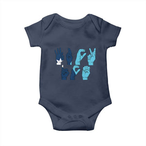 F Ice Out of Minneapolis Hand Signs Baby Onesie State Flag Justice Protest Resistance TS02 Navy Print Your Wear