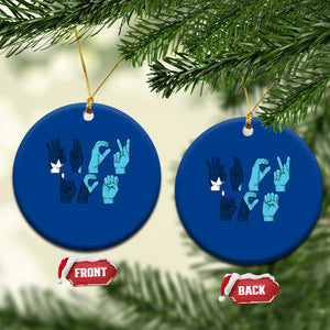 F Ice Out of Minneapolis Hand Signs Ceramic Ornament State Flag Justice Protest Resistance TS02 1pc Blue Print Your Wear