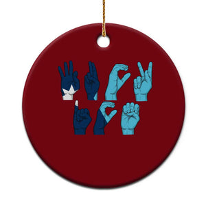 F Ice Out of Minneapolis Hand Signs Ceramic Ornament State Flag Justice Protest Resistance TS02 1pc Red Print Your Wear