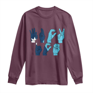 F Ice Out of Minneapolis Hand Signs Long Sleeve Shirt State Flag Justice Protest Resistance TS02 Maroon Print Your Wear