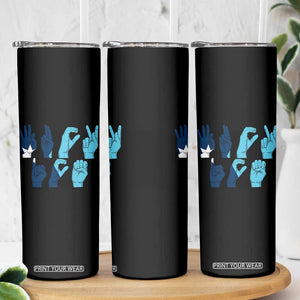 F Ice Out of Minneapolis Hand Signs Skinny Tumbler State Flag Justice Protest Resistance TS02 Print Your Wear
