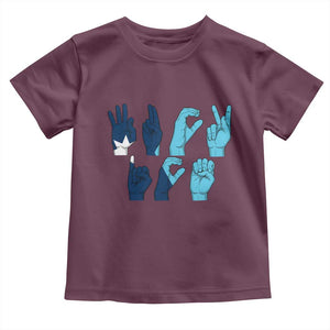 F Ice Out of Minneapolis Hand Signs Toddler T Shirt State Flag Justice Protest Resistance TS02 Maroon Print Your Wear