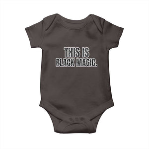 This is Black Magic Baby Onesie TS02 Dark Chocolate Print Your Wear