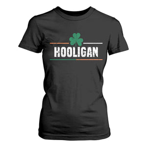 Funny St Patricks Day Matching T Shirt For Women Hooligan Irish Shamrock TS02 Black Print Your Wear