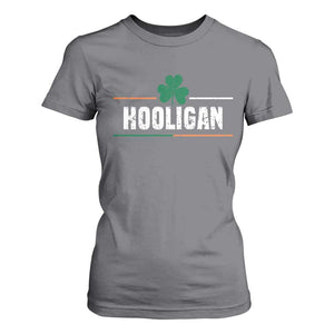 Funny St Patricks Day Matching T Shirt For Women Hooligan Irish Shamrock TS02 Charcoal Print Your Wear
