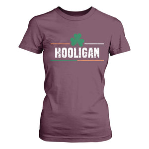 Funny St Patricks Day Matching T Shirt For Women Hooligan Irish Shamrock TS02 Maroon Print Your Wear