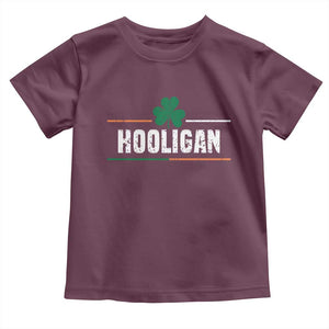Funny St Patricks Day Matching Toddler T Shirt Hooligan Irish Shamrock TS02 Maroon Print Your Wear