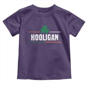 Funny St Patricks Day Matching Toddler T Shirt Hooligan Irish Shamrock TS02 Purple Print Your Wear
