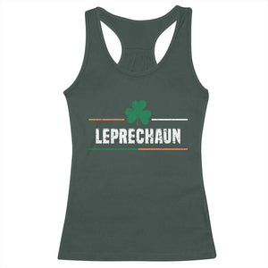 Funny St Patricks Day Matching Racerback Tank Top Leprechaun Irish Shamrock TS02 Dark Forest Green Print Your Wear