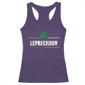 Funny St Patricks Day Matching Racerback Tank Top Leprechaun Irish Shamrock TS02 Purple Print Your Wear