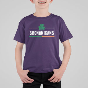 Funny St. Patricks Day Matching T Shirt For Kid Shenanigans Irish Shamrock TS02 Purple Printyourwear