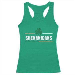 Funny St Patricks Day Matching Racerback Tank Top Shenanigans Irish Shamrock TS02 Irish Green Print Your Wear