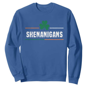Funny St. Patricks Day Matching Sweatshirt Shenanigans Irish Shamrock TS02 Royal Blue Printyourwear