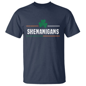 Funny St. Patricks Day Matching T Shirt Shenanigans Irish Shamrock TS02 Navy Printyourwear