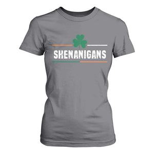 Funny St Patricks Day Matching T Shirt For Women Shenanigans Irish Shamrock TS02 Charcoal Print Your Wear