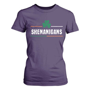 Funny St Patricks Day Matching T Shirt For Women Shenanigans Irish Shamrock TS02 Purple Print Your Wear