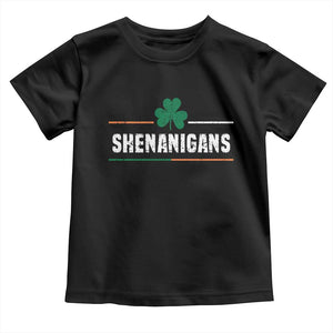 Funny St Patricks Day Matching Toddler T Shirt Shenanigans Irish Shamrock TS02 Black Print Your Wear