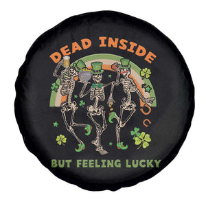 Irish Dancing Skeleton Spare Tire Cover Dead Inside But Feeling Lucky Drinking Beer St Patrick's Day TS02 Print Your Wear