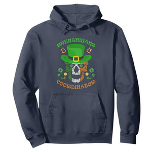 Bull Dog Skull Hoodie Shenanigans Coordinator St Patrick's Day TS02 Navy Printyourwear