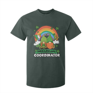 Cute St Patricks Day T Shirt For Kid Shenanigans Coordinator Gnomes Rainbow TS02 Dark Forest Green Print Your Wear