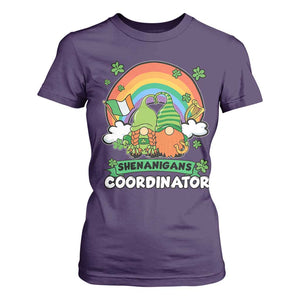 Cute St Patricks Day T Shirt For Women Shenanigans Coordinator Gnomes Rainbow TS02 Purple Print Your Wear