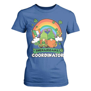 Cute St Patricks Day T Shirt For Women Shenanigans Coordinator Gnomes Rainbow TS02 Royal Blue Print Your Wear
