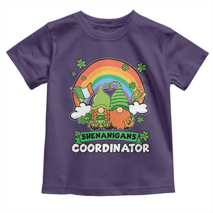 Cute St Patricks Day Toddler T Shirt Shenanigans Coordinator Gnomes Rainbow TS02 Purple Print Your Wear