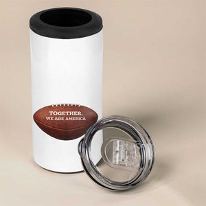 The Only Thing More Powerful Than Hate Is Love 4 in 1 Can Cooler Tumbler Together We Are America Football Bunny Inspirational Quote TS02 Print Your Wear