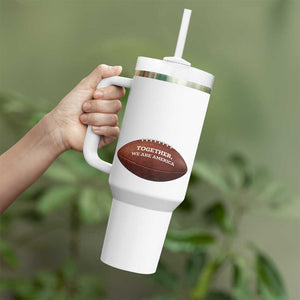 The Only Thing More Powerful Than Hate Is Love Tumbler With Handle Together We Are America Football Bunny Inspirational Quote TS02 Print Your Wear