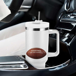 The Only Thing More Powerful Than Hate Is Love Tumbler With Handle Together We Are America Football Bunny Inspirational Quote TS02 Print Your Wear