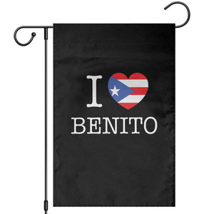 I Love Benito Puerto Rico Flag Heart Garden Flag Boricua Music Fan Game Day Everyday TS02 Black Print Your Wear