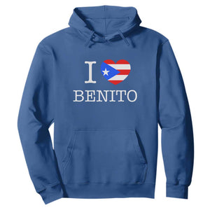 I Love Benito Puerto Rico Flag Heart Hoodie Boricua Music Fan Game Day Everyday TS02 Royal Blue Print Your Wear