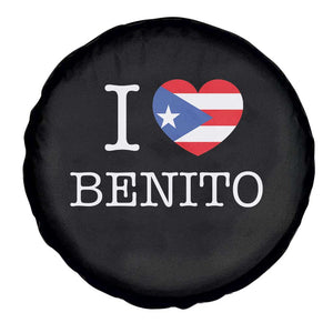 I Love Benito Puerto Rico Flag Heart Spare Tire Cover Boricua Music Fan Game Day Everyday TS02 Print Your Wear