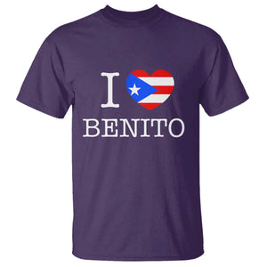 I Love Benito Puerto Rico Flag Heart T Shirt Boricua Music Fan Game Day Everyday TS02 Purple Print Your Wear
