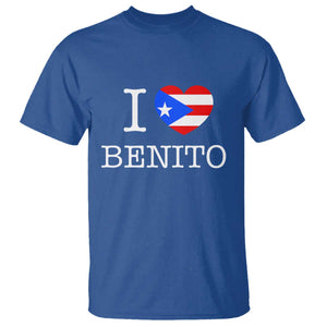 I Love Benito Puerto Rico Flag Heart T Shirt Boricua Music Fan Game Day Everyday TS02 Royal Blue Print Your Wear