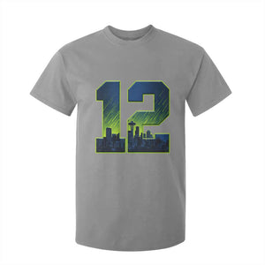 Seattle Skyline Number 12 Graphic T Shirt For Kid Pacific Northwest Emerald City Sports Fan Pride