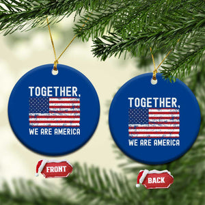 Together We Are America Vintage Football Ceramic Ornament Classic Patriotic Sports Bunny Inspirational Quote TS02 1pc Blue Print Your Wear