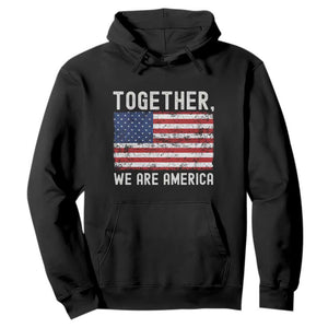 Together We Are America Vintage Football Hoodie Classic Patriotic Sports Bunny Inspirational Quote TS02 Black Print Your Wear