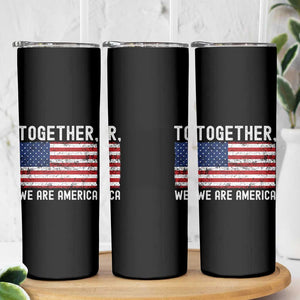 Together We Are America Vintage Football Skinny Tumbler Classic Patriotic Sports Bunny Inspirational Quote TS02 Print Your Wear