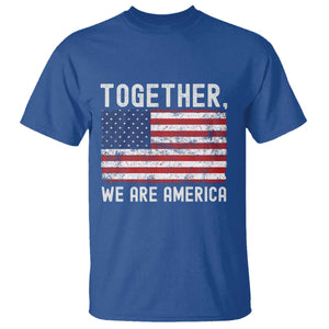 Together We Are America Vintage Football T Shirt Classic Patriotic Sports Bunny Inspirational Quote TS02 Royal Blue Print Your Wear