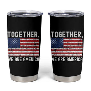 Together We Are America Vintage Football Tumbler Cup Classic Patriotic Sports Bunny Inspirational Quote TS02 Black Print Your Wear
