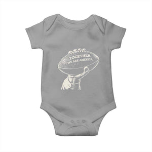Together We Are America Vintage Football Baby Onesie Patriotic Sports Pride Bunny Inspirational Quote TS02 Sport Gray Print Your Wear
