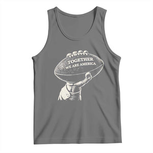 Together We Are America Vintage Football Tank Top Patriotic Sports Pride Bunny Inspirational Quote TS02 Black Heather Print Your Wear