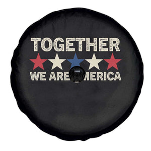 Together We Are America Patriotic Unity Spare Tire Cover Vintage Red White Blue Stars Bunny Inspirational Quote TS02 Print Your Wear