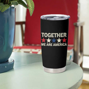 Together We Are America Patriotic Unity Tumbler Cup Vintage Red White Blue Stars Bunny Inspirational Quote TS02 Print Your Wear
